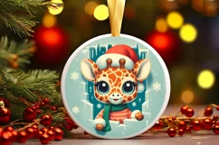 Round Christmas Ornament Sublimation|Clipart Product Image 2