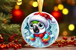Round Christmas Ornament Sublimation|Clipart Product Image 2