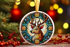 Round Christmas Ornament Sublimation|Clipart Product Image 2