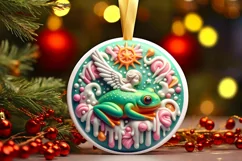 Round Christmas Ornament Sublimation|Clipart Product Image 2