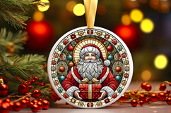 Round Christmass Ornament PNG Product Image 1