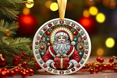 Round Christmas Ornament Sublimation|Clipart Product Image 2
