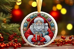 Round Christmas Ornament Sublimation|Clipart Product Image 2