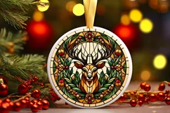 Round Christmas Ornament Sublimation|Clipart Product Image 1