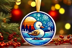 Round Christmas Ornament Sublimation|Clipart Product Image 1