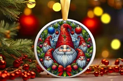 Round Christmas Ornament Sublimation|Clipart Product Image 2