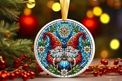 Round Christmas Ornament Sublimation|Clipart Product Image 2