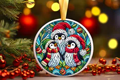 Round Christmass Ornament PNG Product Image 1