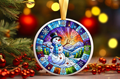 Round Christmass Ornament PNG Product Image 1