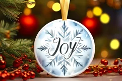 Round Christmas Ornament Sublimation|Clipart Product Image 1