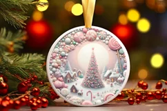 Pastel Molten Candy Christmas Scene PNG Product Image 3