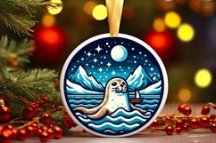 Round Christmas Ornament Sublimation|Clipart Product Image 1