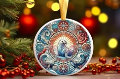 Round Christmas Ornament Sublimation|Clipart Product Image 2