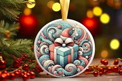 Round Christmas Ornament Sublimation|Clipart Product Image 1