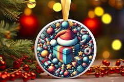 Round Christmas Ornament Sublimation|Clipart Product Image 1