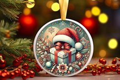 Round Christmas Ornament Sublimation|Clipart Product Image 1