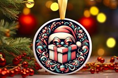Round Christmas Ornament Sublimation|Clipart Product Image 1