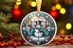Round Christmas Ornament Sublimation|Clipart Product Image 1