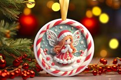 Round Christmas Ornament Sublimation|Clipart Product Image 1