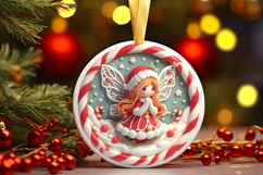 Round Christmass Ornament PNG Product Image 1