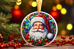 Round Christmas Ornament Sublimation|Clipart Product Image 2