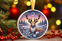 Round Christmass Ornament PNG Product Image 1