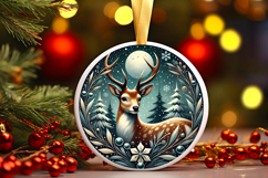 Round Christmass Ornament PNG Product Image 1