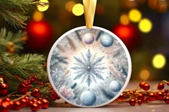 Round Christmas Ornament Sublimation|Clipart Product Image 1