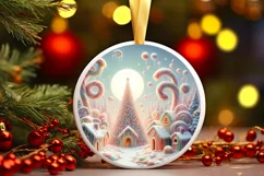 Pastel Molten Candy Christmas Scene PNG Product Image 3
