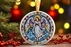 Round Christmas Ornament Sublimation|Clipart Product Image 2