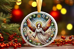 Round Christmass Ornament PNG Product Image 1