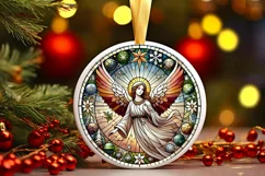 Round Christmas Ornament Sublimation|Clipart Product Image 2