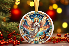 Round Christmass Ornament PNG Product Image 1
