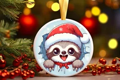 Round Christmas Ornament Sublimation|Clipart Product Image 1