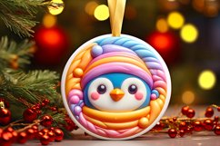 Round Christmas Ornament Sublimation|Clipart Product Image 1