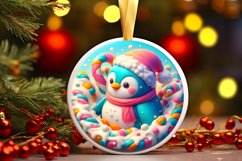 Round Christmas Ornament Sublimation|Clipart Product Image 1