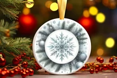 Round Christmas Ornament Sublimation|Clipart Product Image 3