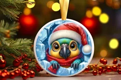 Round Christmas Ornament Sublimation|Clipart Product Image 1
