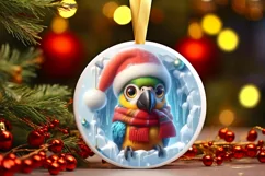 Round Christmas Ornament Sublimation|Clipart Product Image 1