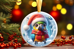 Round Christmass Ornament PNG Product Image 1
