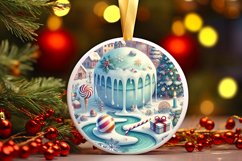 Round Christmas Ornament Sublimation|Clipart Product Image 1