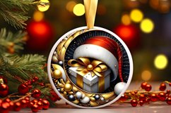 Round Christmas Ornament Sublimation|Clipart Product Image 2