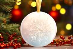 Round Christmass Ornament PNG Product Image 1