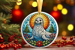 Round Christmas Ornament Sublimation|Clipart Product Image 1
