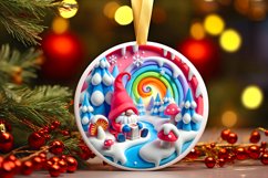 Round Christmas Ornament Sublimation|Clipart Product Image 2