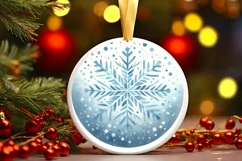 Round Christmas Ornament Sublimation|Clipart Product Image 3