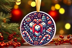 Round Christmas Ornament Sublimation|Clipart Product Image 2