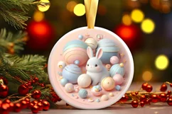 Round Christmas Ornament Sublimation|Clipart Product Image 1