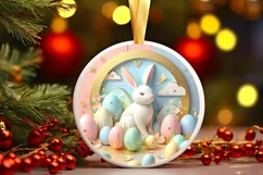 Round Christmas Ornament Sublimation|Clipart Product Image 1