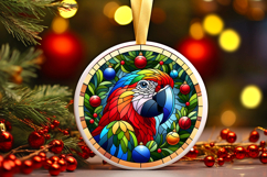 Round Christmass Ornament PNG Product Image 1